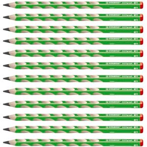 STABILO Ergonomischer Dreikant-Bleistift für Rechtshänder EASYgraph in grün 12er Pack Härtegrad HB STABILO Ergonomischer Dreikant-Bleistift für Rechtshänder EASYgraph in grün 12er Pack Härtegrad HB