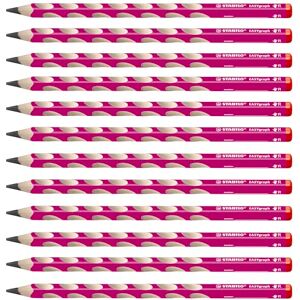 STABILO Ergonomischer Dreikant-Bleistift für Rechtshänder EASYgraph in pink 12er Pack Härtegrad 2B STABILO Ergonomischer Dreikant-Bleistift für Rechtshänder EASYgraph in pink 12er Pack Härtegrad 2B
