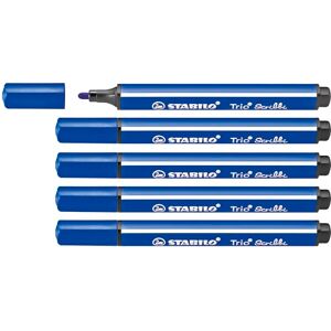 STABILO Gefederter Dreikant-Filzstift Trio Scribbi 5er Pack blau STABILO Gefederter Dreikant-Filzstift Trio Scribbi 5er Pack blau