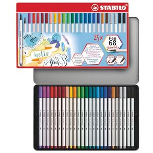 STABILO Premium-Filzstift mit Pinselspitze für variable Strichstärken Pen 68 brush 25er Metalletui STABILO Premium-Filzstift mit Pinselspitze für variable Strichstärken Pen 68 brush 25er Metalletui