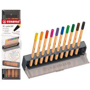 STABILO Fineliner point 88-10er Click Set 10 Farben STABILO Fineliner point 88-10er Click Set 10 Farben