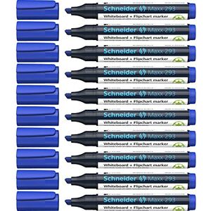 Schneider Maxx 293 Whiteboardmarker (Strichstärke: 2+5 mm, nachfüllbar) 10er Packung blau Schneider Maxx 293 Whiteboardmarker (Strichstärke: 2+5 mm, nachfüllbar) 10er Packung blau