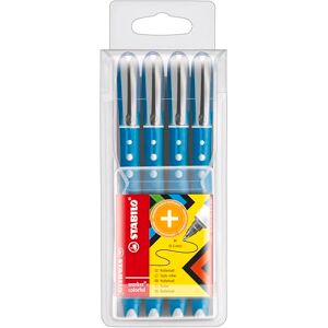 STABILO Tintenroller worker+ colorful medium 4er Pack blau STABILO Tintenroller worker+ colorful medium 4er Pack blau