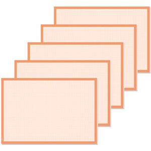 Sigel HO270 Papier-Schreibtischunterlage zum Abreißen, Millimeterpapier-Block, 5 Stück, ca. DIN A2 extra groß, orange, 30 Blatt, Schreibunterlage, aus nachhaltigem Papier Sigel HO270 Papier-Schreibtischunterlage zum Abreißen, Millimeterpapier-Block, 5 Stück, ca. DIN A2 extra groß, orange, 30 Blatt, Schreibunterlage, aus nachhaltigem Papier