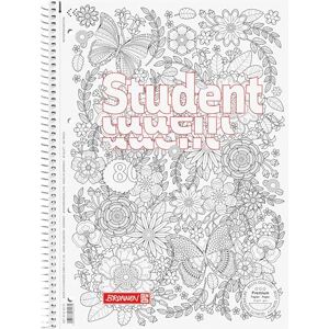 BRUNNEN Collegeblock Premium Student „Schmetterling“ ZENart A4, Lineatur 27, 80 Blatt, weiß BRUNNEN Collegeblock Premium Student „Schmetterling“ ZENart A4, Lineatur 27, 80 Blatt, weiß