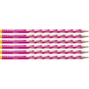 STABILO Schmaler Dreikant-Bleistift für Linkshänder EASYgraph S in pink 6er Pack Härtegrad HB STABILO Schmaler Dreikant-Bleistift für Linkshänder EASYgraph S in pink 6er Pack Härtegrad HB
