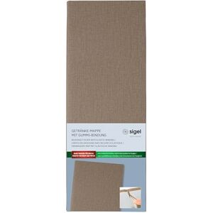 Sigel GM102 Getränkemappe Barformat 1/2 A4, Speisekarte, für Cafes und Bars, Gummi-Bindung, beige mit Leinenstruktur, strapazierfähig und leicht abwischbar Sigel GM102 Getränkemappe Barformat 1/2 A4, Speisekarte, für Cafes und Bars, Gummi-Bindung, beige mit Leinenstruktur, strapazierfähig und leicht abwischbar