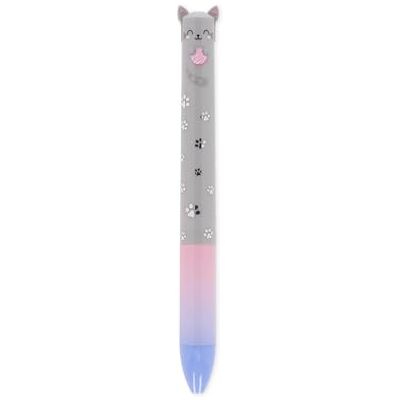 LEGAMI Zweifarbig, Kitty Motiv, Blaue und rosa Tinte, Click&Clack Stift, Ideal für Schule Büro Zuhause, Zweifarbig, 1 mm Spitzendurchmesser LEGAMI Zweifarbig, Kitty Motiv, Blaue und rosa Tinte, Click&Clack Stift, Ideal für Schule Büro Zuhause, Zweifarbig, 1 mm Spitzendurchmesser