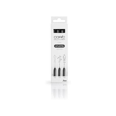 Copic Multiliner Set, Black, 3 Fineliner in verschiedenen Strichstärken, Zeichen Stifte mit einer feinen Spitze und wasserbeständiger Pigmenttinte Copic Multiliner Set, Black, 3 Fineliner in verschiedenen Strichstärken, Zeichen Stifte mit einer feinen Spitze und wasserbeständiger Pigmenttinte