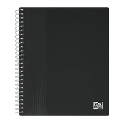 Oxford Schülermappe, Spiralbindung, A5, 80 Ansichten, 40 Hüllen, Einband aus Polypropylen, Schwarz Oxford Schülermappe, Spiralbindung, A5, 80 Ansichten, 40 Hüllen, Einband aus Polypropylen, Schwarz