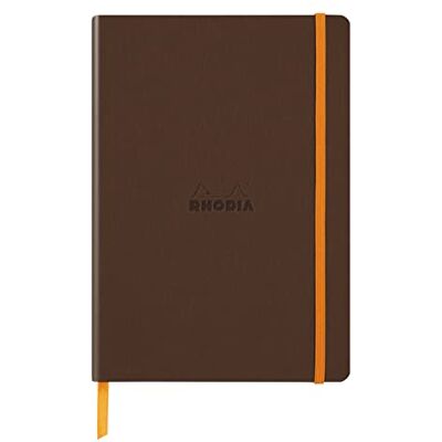Rhodia 117384C Kladde Notizbuch rama A5 (14,8 x 21cm), Softcover, 80 Blatt elfenbein 90g, liniert, Lesezeichen, Gummizugverschluss, Cover aus Kunstleder, Bronze, 1 Stück Rhodia 117384C Kladde Notizbuch rama A5 (14,8 x 21cm), Softcover, 80 Blatt elfenbein 90g, liniert, Lesezeichen, Gummizugverschluss, Cover aus Kunstleder, Bronze, 1 Stück