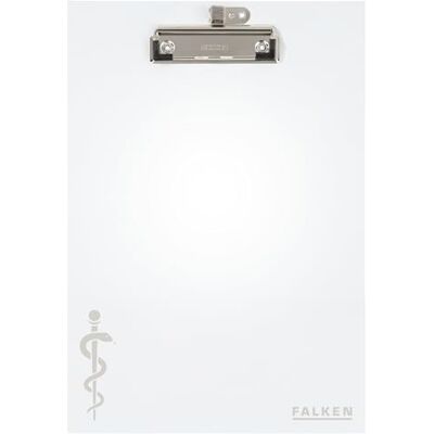 FALKEN Klemmbrett MediBoard DIN A4 mit Stiftehalter Weiß Made in Germany wasserabweisend abwischbar für Arztpraxen Kliniken Krankenhäuser und Pflegeeinrichtungen FALKEN Klemmbrett MediBoard DIN A4 mit Stiftehalter Weiß Made in Germany wasserabweisend abwischbar für Arztpraxen Kliniken Krankenhäuser und Pflegeeinrichtungen