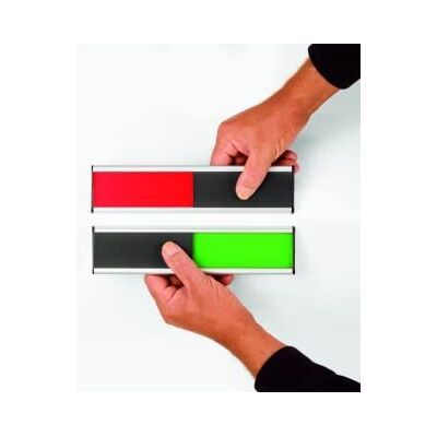 Legamaster 7-601200 Türschild Frei/Besetzt, rotes und grünes Informationsschild mit verschiebbarer Abdeckung, rot/grün, 6 x 25 cm Legamaster 7-601200 Türschild Frei/Besetzt, rotes und grünes Informationsschild mit verschiebbarer Abdeckung, rot/grün, 6 x 25 cm