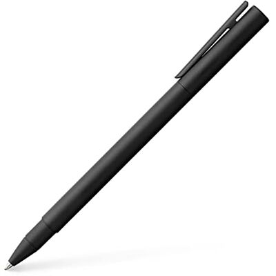 Faber-Castell Tintenroller Neo Slim Schwarz Edler Rollerball mit schlankem Metallschaft und Keramikmine Faber-Castell Tintenroller Neo Slim Schwarz Edler Rollerball mit schlankem Metallschaft und Keramikmine