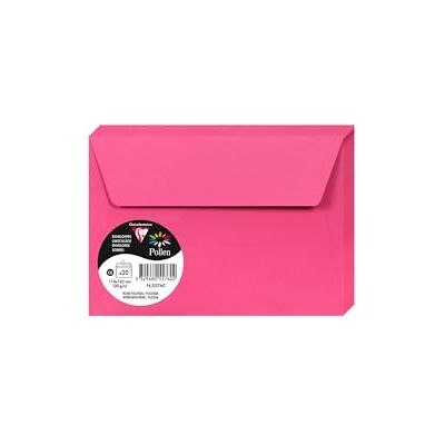 Clairefontaine 5576C 20 Umschläge Pollen C6 120g Fuchsia Clairefontaine 5576C 20 Umschläge Pollen C6 120g Fuchsia