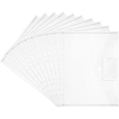Carehabi 20 Stück Dokumentenmappe A4, A4 Dokumententasche Transparent, Wasserdicht mit Klettverschluss und Etikettenpapier für Aktenlager Klassifizierung Carehabi 20 Stück Dokumentenmappe A4, A4 Dokumententasche Transparent, Wasserdicht mit Klettverschluss und Etikettenpapier für Aktenlager Klassifizierung