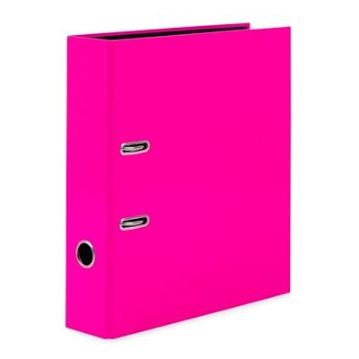 HERMA Ordner A4 Neon Pink, 7 cm breit, Kinder Ringordner, einfarbiger Aktenordner in leuchtender Neon Farbe für Jungen und Mädchen HERMA Ordner A4 Neon Pink, 7 cm breit, Kinder Ringordner, einfarbiger Aktenordner in leuchtender Neon Farbe für Jungen und Mädchen