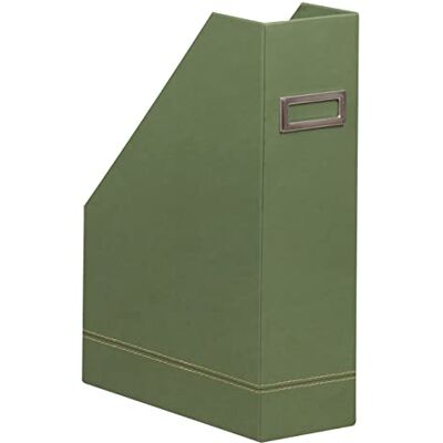 Rhodia 194546C Stehsammler 10x25x31 cm, elegant aus Kunstleder, ideal für Zeitungen und Unterlagen, 1 Stück, Salbei Rhodia 194546C Stehsammler 10x25x31 cm, elegant aus Kunstleder, ideal für Zeitungen und Unterlagen, 1 Stück, Salbei