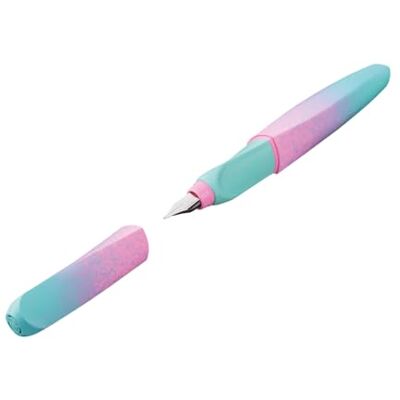 Pelikan Twist Color Edition Füllhalter, Edelstahl-Feder in Strichbreite M inkl. Tintenpatrone, mint/rose Pelikan Twist Color Edition Füllhalter, Edelstahl-Feder in Strichbreite M inkl. Tintenpatrone, mint/rose