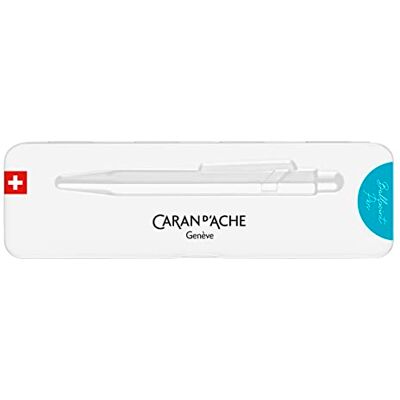 Caran d'Ache Kugelschreiber 849 Colormat-x in der FarbeTürkis mit Etui, 0849.681 Caran d'Ache Kugelschreiber 849 Colormat-x in der FarbeTürkis mit Etui, 0849.681