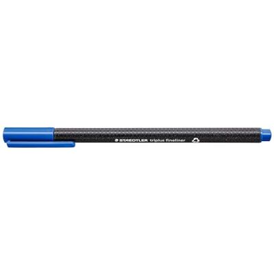 Staedtler triplus Fineliner 334, dreikant, superfeine, metallgefasste Spitze, ca. 0.3 mm, aus 97% Rezyklat, Made in Germany, Kartonetui mit 10 Stück, Farbe ultramarinblau, 334-37 Staedtler triplus Fineliner 334, dreikant, superfeine, metallgefasste Spitze, ca. 0.3 mm, aus 97% Rezyklat, Made in Germany, Kartonetui mit 10 Stück, Farbe ultramarinblau, 334-37