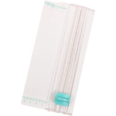 Craftelier Tragbare Mini-Papier- und KartonbögenSchneidergerät zum Messen für Scrapbooking oder Basteln mit transparenter Klinge und Lineal Größe 9 x 17 cm Craftelier Tragbare Mini-Papier- und KartonbögenSchneidergerät zum Messen für Scrapbooking oder Basteln mit transparenter Klinge und Lineal Größe 9 x 17 cm