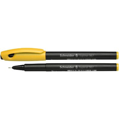 Schneider Topliner 967 Fineliner (Strichstärke 0,4 mm) 1 Stück gelb Schneider Topliner 967 Fineliner (Strichstärke 0,4 mm) 1 Stück gelb