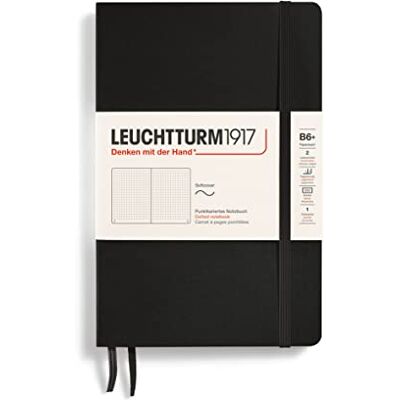 LEUCHTTURM1917 358291 Notizbuch Paperback (B6+), Softcover, 123 nummerierte Seiten, dotted, Schwarz LEUCHTTURM1917 358291 Notizbuch Paperback (B6+), Softcover, 123 nummerierte Seiten, dotted, Schwarz