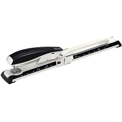 Leitz Langarm-Büroheftgerät aus Metall, Für 40 Blatt, Inkl. Heftklammern, Ergonomisches Design, Schwarz, NeXXt-Serie, 55600095 Leitz Langarm-Büroheftgerät aus Metall, Für 40 Blatt, Inkl. Heftklammern, Ergonomisches Design, Schwarz, NeXXt-Serie, 55600095