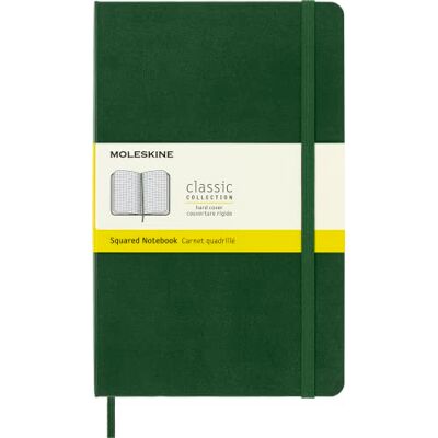 Moleskine Klassisches Kariertes Notizbuch Hardcover mit Elastischem Verschlussband Farbe Myrte Grün Größe A5 13 x 21 240 Seiten Moleskine Klassisches Kariertes Notizbuch Hardcover mit Elastischem Verschlussband Farbe Myrte Grün Größe A5 13 x 21 240 Seiten