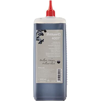 Pelikan Tinte 4001 in Kunststoff-Flasche 1000 ml Nachfüllflasche, Brillant-Schwarz, 1 Stück Pelikan Tinte 4001 in Kunststoff-Flasche 1000 ml Nachfüllflasche, Brillant-Schwarz, 1 Stück