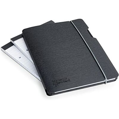 Rapesco 1637 Notizblockmappe und 3 Nachfüll-Blöcken mit 160 Blatt, A5 Schwarz Rapesco 1637 Notizblockmappe und 3 Nachfüll-Blöcken mit 160 Blatt, A5 Schwarz