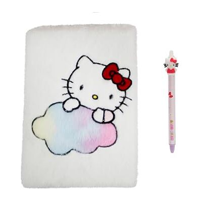 CYPBRANDS CyP Brands Hello Kitty, Sanrio, Geschenkset, Notizbuch, Plüschbuch, Kugelschreiber, Weiß, offizielles Produkt, weiß, Sanrio Hello Kitty Set Plüsch-Notizbuch und Kugelschreiber CYPBRANDS CyP Brands Hello Kitty, Sanrio, Geschenkset, Notizbuch, Plüschbuch, Kugelschreiber, Weiß, offizielles Produkt, weiß, Sanrio Hello Kitty Set Plüsch-Notizbuch und Kugelschreiber