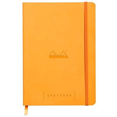Rhodia 117755C Notizheft Goalbook rama DIN A5 (14,8x23cm), mit flexiblem Einband, 120 Blatt elfenbein 90g, Dot punktkariert, Orange, 1 Stück Rhodia 117755C Notizheft Goalbook rama DIN A5 (14,8x23cm), mit flexiblem Einband, 120 Blatt elfenbein 90g, Dot punktkariert, Orange, 1 Stück