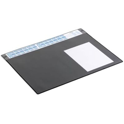 Durable Schreibtischunterlage mit Kalender & Abdeckung, schwarz, 722501 Schreibunterlage 65x48 cm, rutschfest, mit 4-Jahreskalender, entspiegelte Auflage für Notizen, aus PP Durable Schreibtischunterlage mit Kalender & Abdeckung, schwarz, 722501 Schreibunterlage 65x48 cm, rutschfest, mit 4-Jahreskalender, entspiegelte Auflage für Notizen, aus PP
