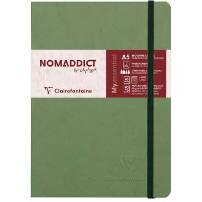 Clairefontaine 793463C Notizbuch AgeBag My Essentials, DIN A5, 14,8 x 21 cm, 96 Blatt liniert, nummeriert, 90g, 1 Stück, grün Clairefontaine 793463C Notizbuch AgeBag My Essentials, DIN A5, 14,8 x 21 cm, 96 Blatt liniert, nummeriert, 90g, 1 Stück, grün