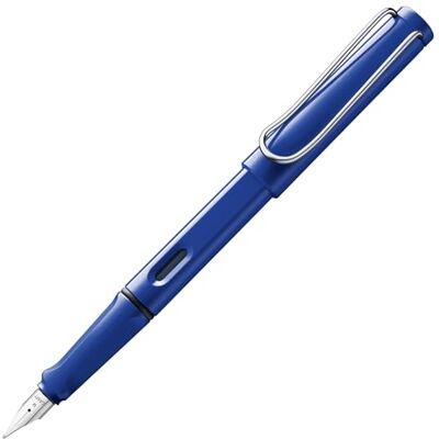 Lamy safari blue Füller mit polierter Stahlfeder in Strichbreite EF Lamy safari blue Füller mit polierter Stahlfeder in Strichbreite EF