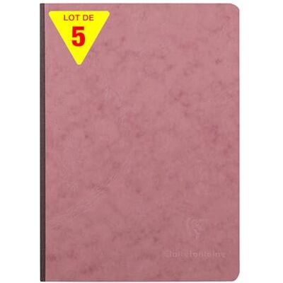 Clairefontaine 795406Cpack Packung 5x Notizbücher Kladde Age Bag, DIN A5 14,8x21 cm, Leinenrücken, 96 Blatt blanko 90g, Altrosa, 1 Pack Clairefontaine 795406Cpack Packung 5x Notizbücher Kladde Age Bag, DIN A5 14,8x21 cm, Leinenrücken, 96 Blatt blanko 90g, Altrosa, 1 Pack