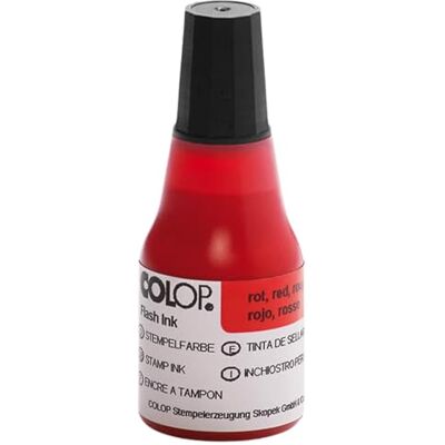 COLOP Flash Stempelfarbe Rot, Abgefüllt zu 25 ml, 146962 COLOP Flash Stempelfarbe Rot, Abgefüllt zu 25 ml, 146962