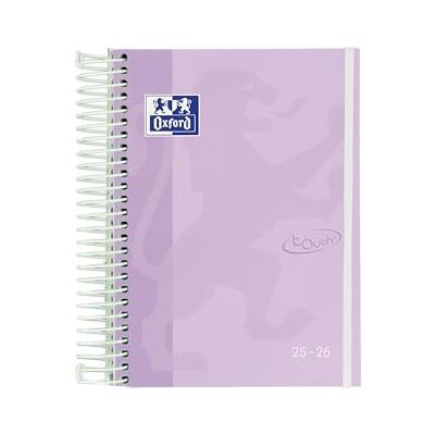 Oxford Touch Kalender 2025/2026, Tag pro Seite, extra fester Einband, 12 x 18 cm, Spanisch, Mauve Oxford Touch Kalender 2025/2026, Tag pro Seite, extra fester Einband, 12 x 18 cm, Spanisch, Mauve