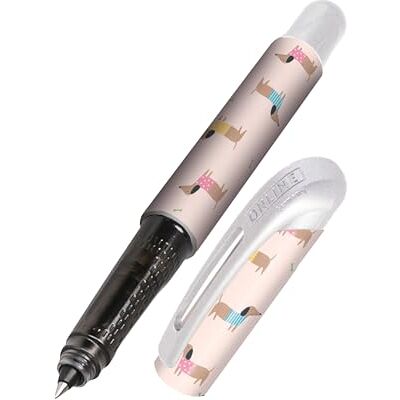 Online College Dackel Tintenroller mit Patrone, ergonomischer Rollerball für Rechtshänder und Linkshänder mit Tier-Design, inkl. Kombipatrone blau, made in Germany Online College Dackel Tintenroller mit Patrone, ergonomischer Rollerball für Rechtshänder und Linkshänder mit Tier-Design, inkl. Kombipatrone blau, made in Germany