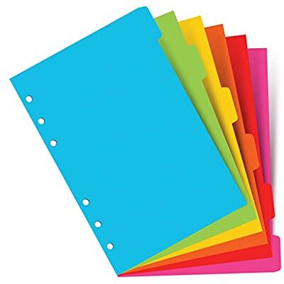 Filofax A5 Brights Register mit 6 Blanko-Registern. Filofax A5 Brights Register mit 6 Blanko-Registern.
