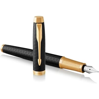 Parker IM Füller Premium Black Füllfederhalter mit feiner Feder blaue Tinte Geschenkbox Parker IM Füller Premium Black Füllfederhalter mit feiner Feder blaue Tinte Geschenkbox