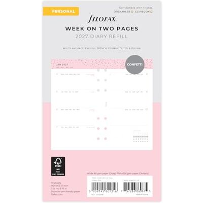 Filofax Kalendereinlage Confetti Week to view Illustrated Diary Refill Pack Personal 2027 Filofax Kalendereinlage Confetti Week to view Illustrated Diary Refill Pack Personal 2027