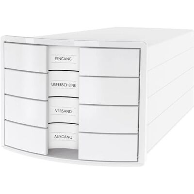 HAN Schubladenbox IMPULS 2.0 attraktives Design in hoher Qualität. Mit 4 geschlossenen Schubladen für DIN A4/C4, weiß, 1012-12 HAN Schubladenbox IMPULS 2.0 attraktives Design in hoher Qualität. Mit 4 geschlossenen Schubladen für DIN A4/C4, weiß, 1012-12