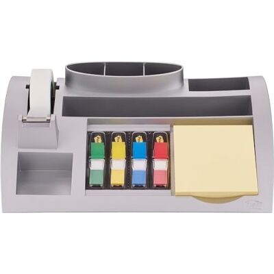 Post-it Schreibtisch-Organizer, Haftnotizspender und Stiftehalter Mit 6 Fächern und Beschwerter Basis; Hält Bürobedarf Ordentlich und Griffbereit Post-it Schreibtisch-Organizer, Haftnotizspender und Stiftehalter Mit 6 Fächern und Beschwerter Basis; Hält Bürobedarf Ordentlich und Griffbereit