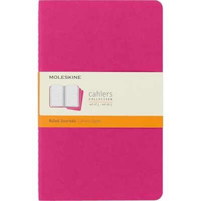 Moleskine Cahier Notizheft, Large 13 x 21 cm, 80 Seiten, Kinetisches Pink Moleskine Cahier Notizheft, Large 13 x 21 cm, 80 Seiten, Kinetisches Pink