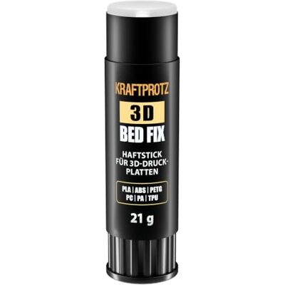 KRAFTPROTZ 3D Druck Bed Fix Haftstick 21 g First Layer Druckbett Kleber Klebestift für First-Layer-Haftung, Druckbett, Druckplatte, wasserlöslich, zuverlässig lösemittelfrei sauber entfernbar PLA ABS PETG KRAFTPROTZ 3D Druck Bed Fix Haftstick 21 g First Layer Druckbett Kleber Klebestift für First-Layer-Haftung, Druckbett, Druckplatte, wasserlöslich, zuverlässig lösemittelfrei sauber entfernbar PLA ABS PETG
