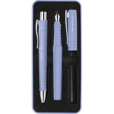 Faber-Castell Schreibset Poly Pen Pale Iris, 2-teilig Geschenkset mit Füller B und Kugelschreiber XB für Schule, Büro und Alltag Faber-Castell Schreibset Poly Pen Pale Iris, 2-teilig Geschenkset mit Füller B und Kugelschreiber XB für Schule, Büro und Alltag