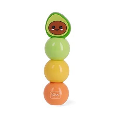 LEGAMI 3-in-1 Textmarker, Pastellfarben, Grün, Gelb, Orange, Schnell Trocknend, Avocado-Thema LEGAMI 3-in-1 Textmarker, Pastellfarben, Grün, Gelb, Orange, Schnell Trocknend, Avocado-Thema